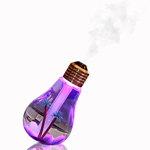 JOMO TECH USB Humidifier Ultrasonic 7 Color Changing LED Lamps 400ml Mini Humidifiers Desktop Night Lights