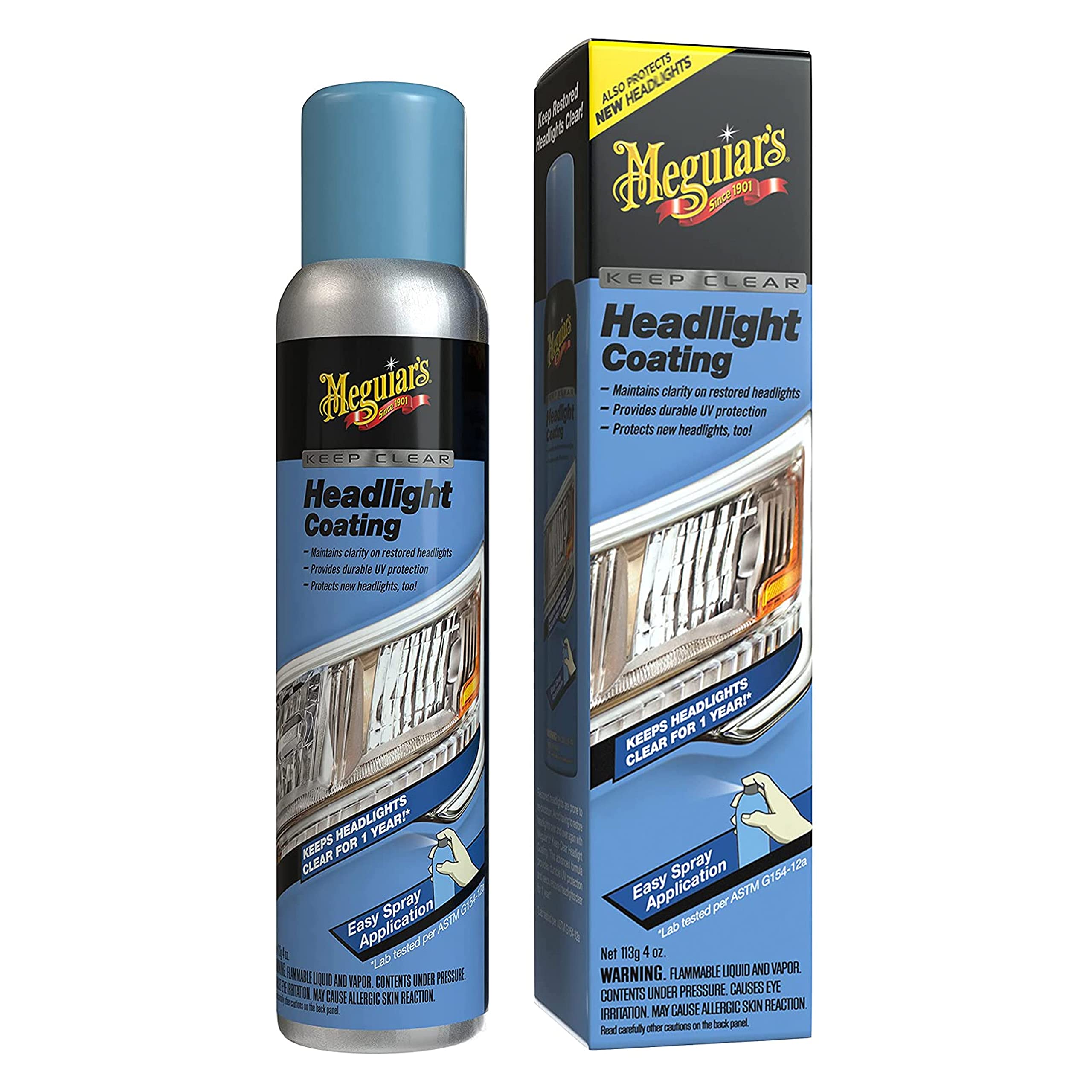 Book Cover Meguiar's Keep Clear Headlight Coating - The Ultimate Gift for Dad's Headlights for Father's Day to Shield from Oxidation and Yellowing With Easy-to-Apply, Long-Lasting Protection - 4 Oz Aerosol