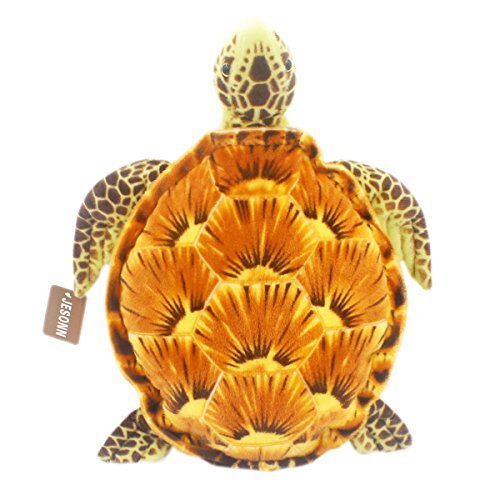 JESONN Realistic Stuffed Marine Animals Toys Turtle Plush Tortoise (Brown, 20 Inches)
