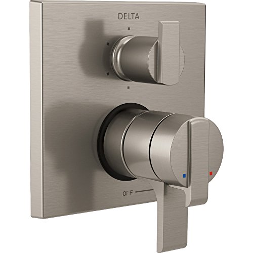 Delta Faucet Modern 6-Setting Integrated Shower Diverter Trim Kit for Delta Shower Systems, Stainless T27967-SS (Valve Not Included)