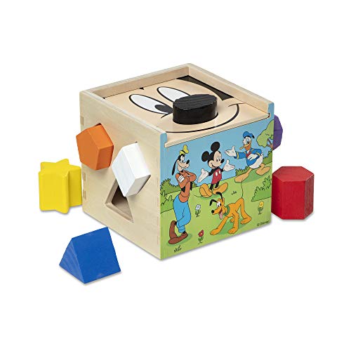 Book Cover Melissa & Doug Disney Mickey Mouse & Friends Wooden Shape Sorting Cube
