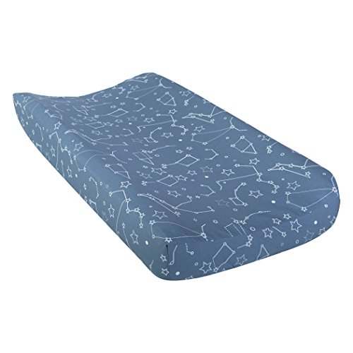 Galaxy Changing Pad Cover, Blue and White, 16x32 Inch (Pack of 1)