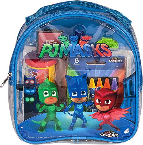 Book Cover Cra-Z-Art PJ Masks Coloring and Activity Backpack Childrens-Drawing-Pads-and-Books,Colors may vary (Red/Blue)