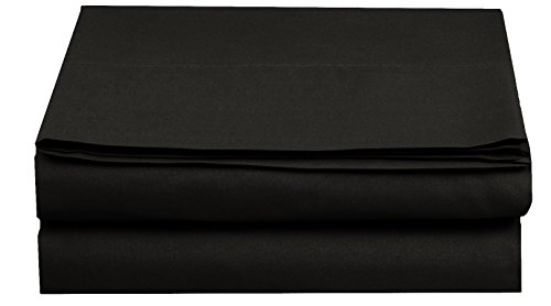Elegant Comfort Luxury Fitted Sheet - Wrinkle and Fade Resistant - Premium Hotel Quality Microfiber - 1-Piece Fitted Sheet, Full Size, Black