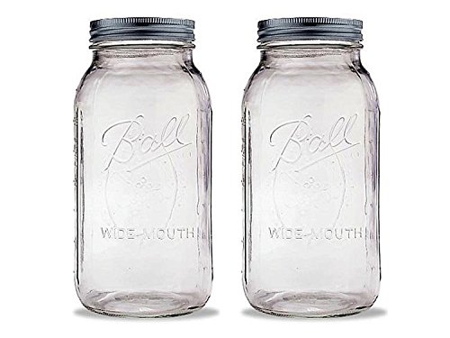 Book Cover Ball 2 Quart Wide Mouth Canning Jar, Pack of 2