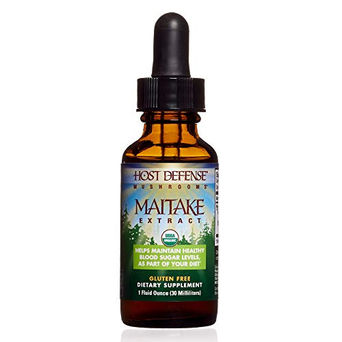 Book Cover Host Defense - Maitake Mushroom Extracts, Naturally Promotes Normal Blood Sugar Metabolism, Cellular Health, and Immunity, Non-GMO, Vegan, Organic, 30 Servings (1 Ounce)