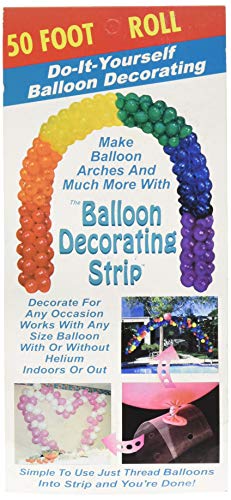 Ladybug 51711 Strip Balloon Decorating Accessory, 50', Clear