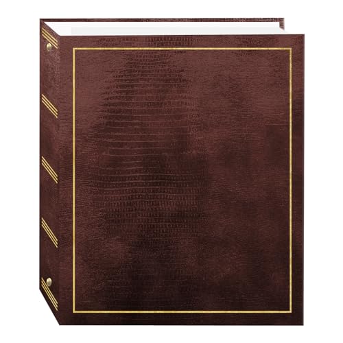Pioneer Photo Albums 100 Page Leatherette with Gold Stamped Cover 3-Ring Magnetic Album