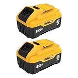 DEWALT 20V MAX Battery, Premium 6.0Ah Double Pack (DCB206-2)