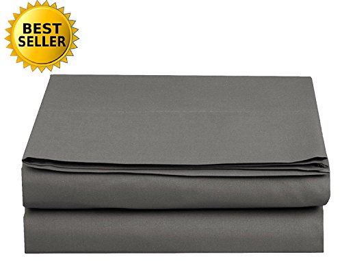 Luxury Fitted Sheet on Amazon Elegant Comfort Wrinkle-Free 1500 Thread Count Egyptian Quality 1-Piece Fitted Sheet, California King Size, Grey