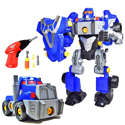 CoolToys Take Apart Robot Toy for Toddlers and Kids, 42 Piece Robot Building Kit with Electric Toy Drill and Screwdriver