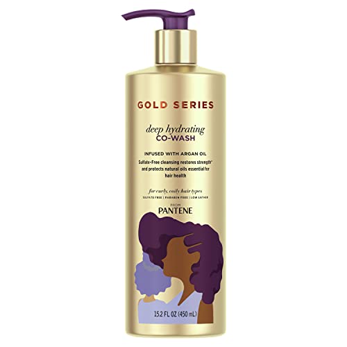 Pantene, Co Wash, Deep Hydrating, Pro-V Gold Series, for Natural and Curly Textured Hair, 15.2 fl oz