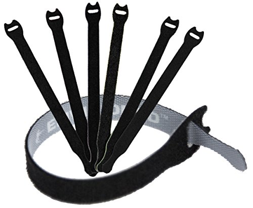 Reusable Cable Ties 1/2" x 4" for Cable Management and Organizing Cords - 30 Pack (Black)