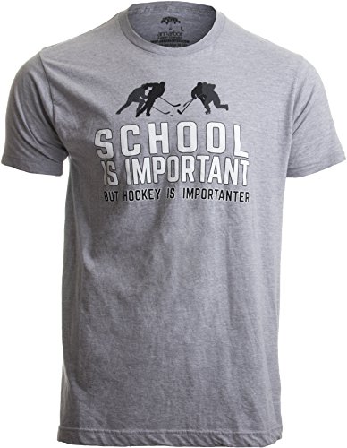 School is Important but Hockey is Importanter | Funny Sports Unisex T-Shirt
