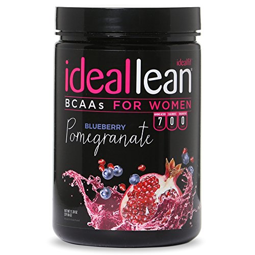 IdealLean BCAA For Women â€ Amino Acids for Women | Maximize Fat Burn & Lean Muscle Growth | Aids Weight Loss | Post Workout Recovery Drink | 0 Calories, 0 Sugars, 0 Carbs | Blueberry Pomegranate 12oz.