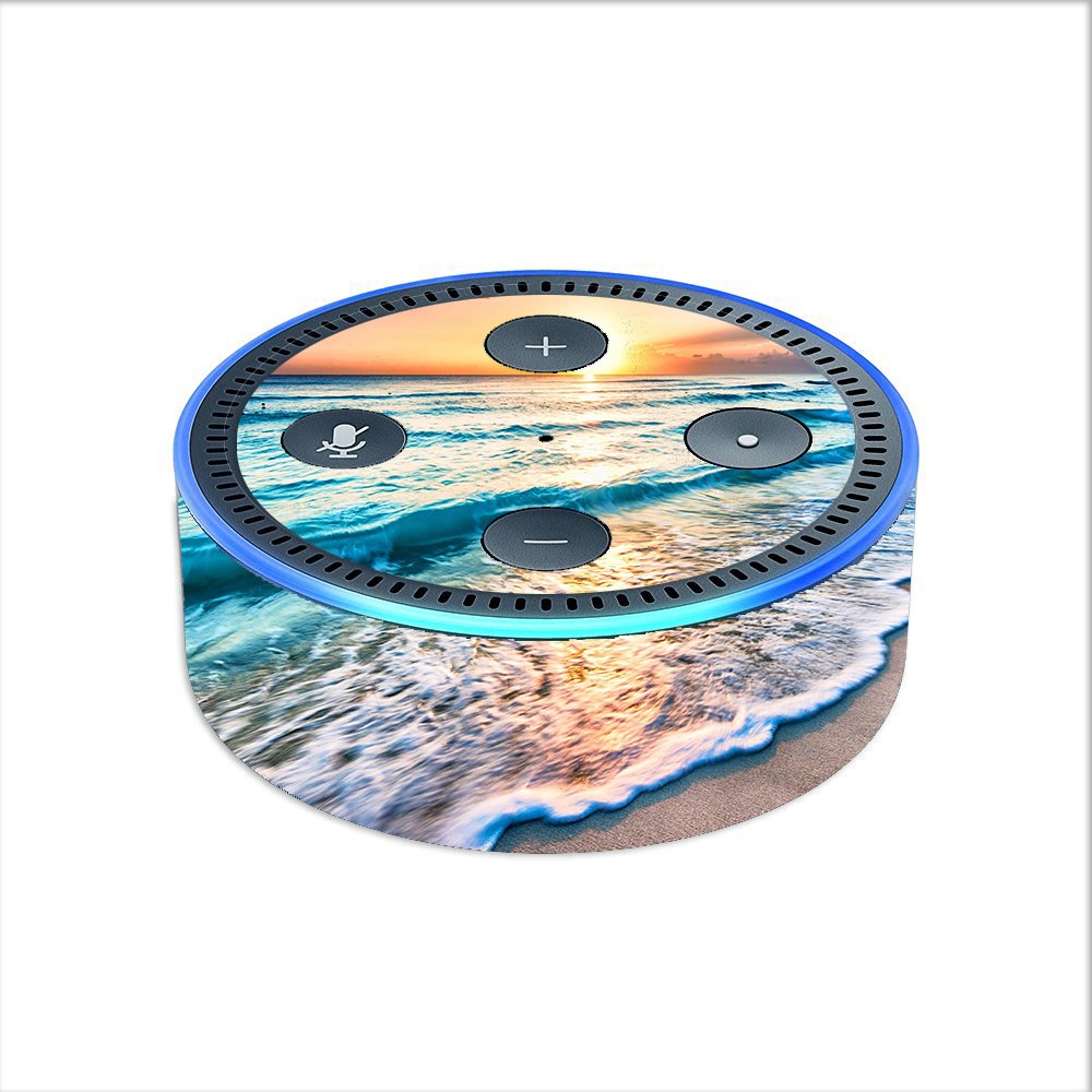 Book Cover itsaskin Skin Decal Vinyl Wrap for Amazon Echo Dot 2 (2nd Generation) / Sunset on Beach