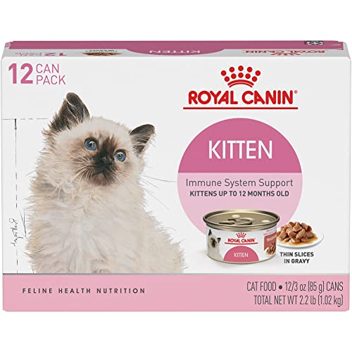 Royal Canin Feline Health Nutrition Thin Slices in Gravy Wet Kitten Food, 3 Ounce Can (12-Pack)