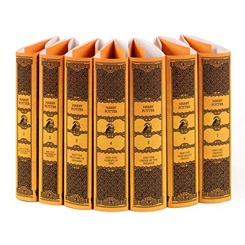 Juniper Books Harry Potter Hufflepuff House Custom DUST JACKETS ONLY (Books Not Included) | for Your Seven-Volume Hardcover Book Set