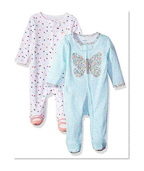 Book Cover Carter's Girls' 2-Pack Cotton Sleep and Play
