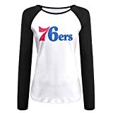 Creamfly Womens Philadelphia Cool 76ers Long Sleeve Raglan Baseball Tshirt XL