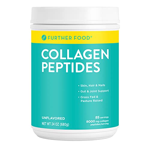 Book Cover Further Food Collagen Peptides Powder Supplement, Unflavored Grass-Fed Hydrolyzed Peptides Collagen Type 1 & 3, for Hair, Skin, Nails, Joint, Gut Health (85 Servings)