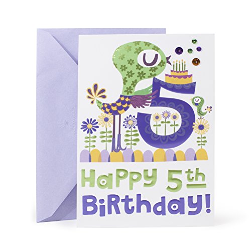 Hallmark 5th Birthday Greeting Card for a Girl (Birds)
