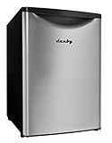 Danby DAR026A2BSLDB 2.6 Cu.Ft. Mini Steel, Free-Standing All Fridge for Bedroom, Living Room, Kitchen, Dorm, Silver, Stainless Look
