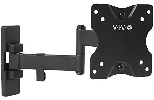 Book Cover VIVO Full Motion Wall Mount for up to 27 inch LCD LED TV and Computer Monitor Screens, Tilt and Swivel Bracket with Max 100x100mm VESA, MOUNT-VW01M