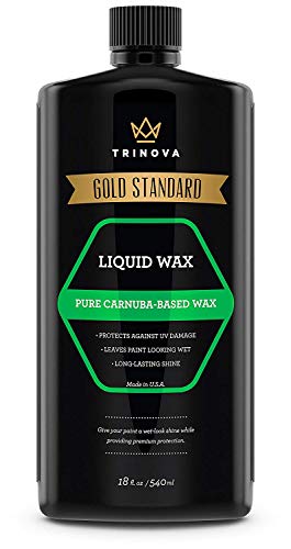 TriNova Liquid Carnauba Car Wax - Ultimate Shine and Protection. Easy Application, Protect Against Scratches, uv Rays. Deep Gloss, Premium Sealer 18oz