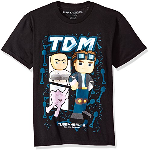 Tube Heroes Dan TDM Boys Shirt 4-16 (Small 6/7) Black