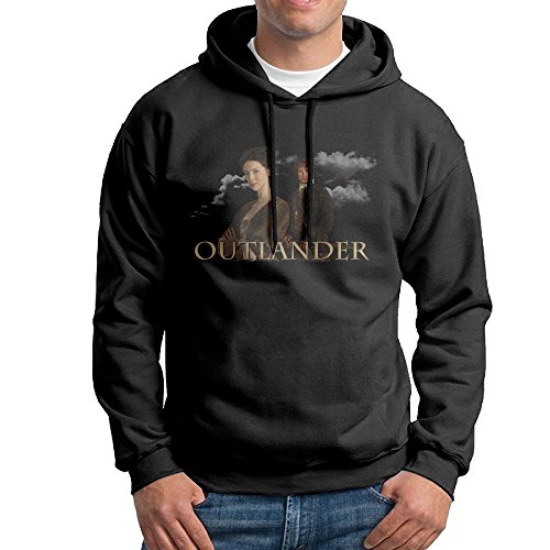 Bekey Men's Outlander Pullover Hoodie Sweatshirt S Black