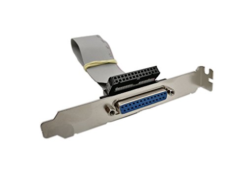 DB25 Adapter with Bracket to IDC 26 Pin Ribbon Cable,SinLoon Motherboard Slot Plate Parallel Panel DB-25 Female to 26 Pin IDC Socket Flat Cable