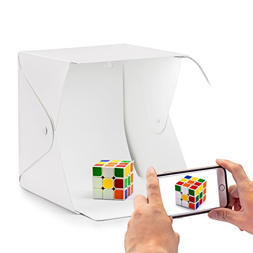 Photo Light Box For Jewellery and Small Items ( Size 9 x 9 x9.5"/ 22 x 22 x24cm ) with Two Backdrops Included by Cofunia Brand