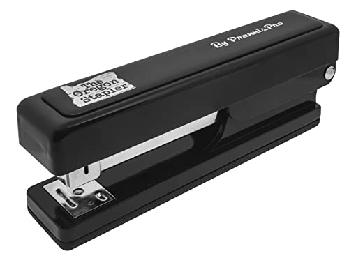 PraxxisPro, The Oregon Stapler, Built in USA, Built-in Staple Remover, Staples 2 to 25 Sheets, Includes Box of 1,250 "Powerhouse" Standard 26/6 Staples, for Home, School or Office (Black)