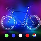 BRIONAC Bike Wheel Lights LED Bike Spoke Decoration Automatic Lighting Light Sensitive Feature Added Waterproof Bicycle Tire Lights with Batteries Included Ultra Bright