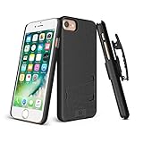 WixGear Shell Holster Combo Case Compatible with iPhone 8 and 7 Apple Holster, with Stand and Belt Clip - Black