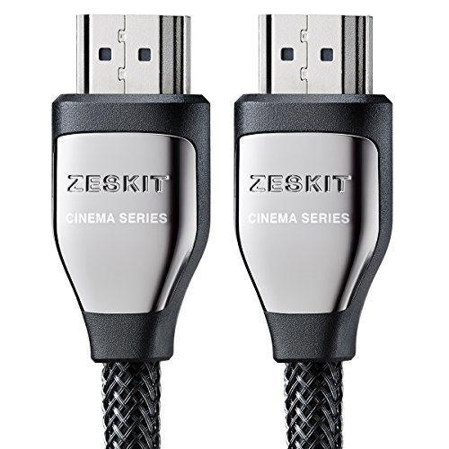 Zeskit HDMI Cable 3ft (4K 60Hz HDR UHD 4:4:4) - HDCP 2.2 - HDMI 2.0 High Speed 18Gbps - 3D ARC Ethernet 2160p 1080p - Compatible with Samsung Xbox PlayStation PS3 PS4 nVidia Apple TV Fire TV Netflix