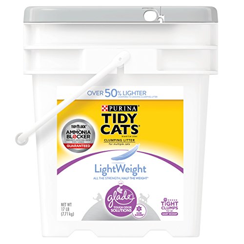 Purina Tidy Cats Light Weight, Dust Free, Clumping Cat Litter, LightWeight Glade Clean Blossoms Multi Cat Litter - 17 lb. Pail