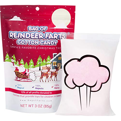 Book Cover Bag Of Reindeer Farts Cotton Candy Funny Unique Christmas Stocking Stuffer Present For Kids Adults Boys Girls Men Women Teens Teachers White Elephant Office Party Fun Unique Holiday Surprise