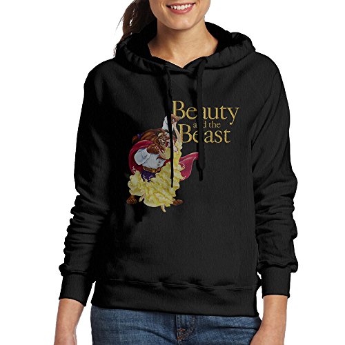 Bekey Women's Beauty And The Beast Hoodie Jacket M Black