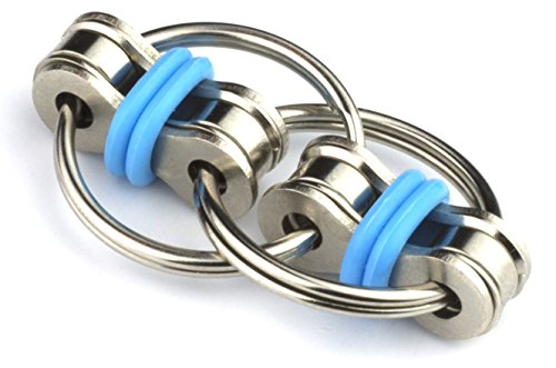 Tom's Fidgets Original Flippy Chain Fidget Toy - Perfect for ADHD, Anxiety, and Autism - Blue