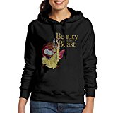 Bekey Women's Beauty And The Beast Hoodie Jacket M Black