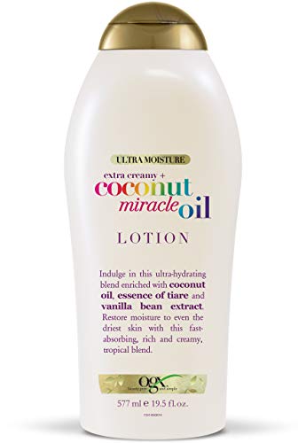 OGX Extra Creamy + Coconut Miracle Oil Ultra Moisture Lotion, 19.5 Ounce