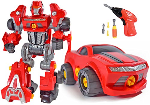 Book Cover CoolToys Custom 3 in 1 Take-A-Part Robot Toy Playset â€“ Includes Electric Play Drill, Screwdriver and 42 Modification Pieces