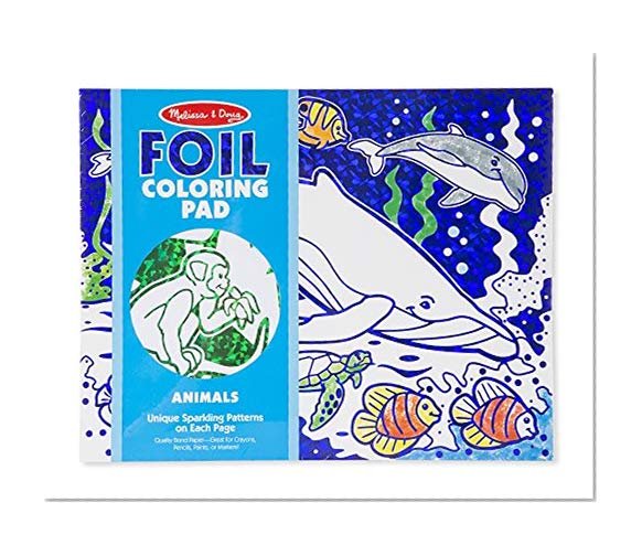 Book Cover Melissa & Doug Foil Coloring Pad Animals Toy