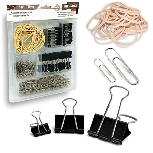 Book Cover Mr. Pen- Assorted Binder Clips, Paper Clips, Rubber Bands, Paper Clips Jumbo, Paper Clips Small, Binder Clips Small, Binder Clips Medium, Binder Clips Large, Assorted Rubber Bands, Foldback Clips