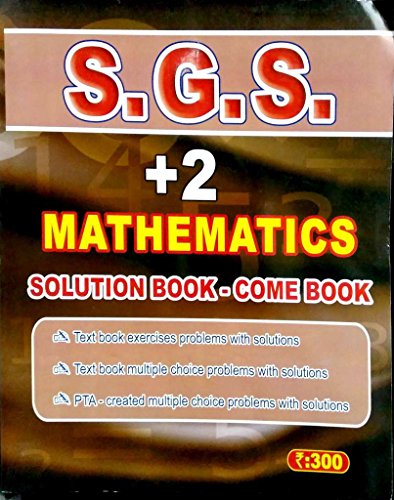 Book Cover 12th Standard S.G.S P.T.A Mathematics Solution Book - Come Book