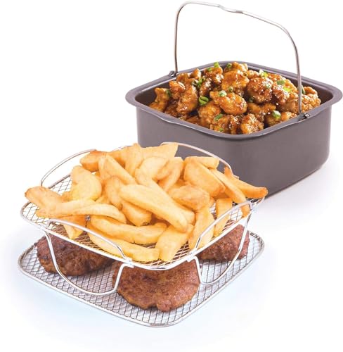 Nu Wave 36223 Brio Air Fryer Accessory Kit, 3 qt, Multicolor
