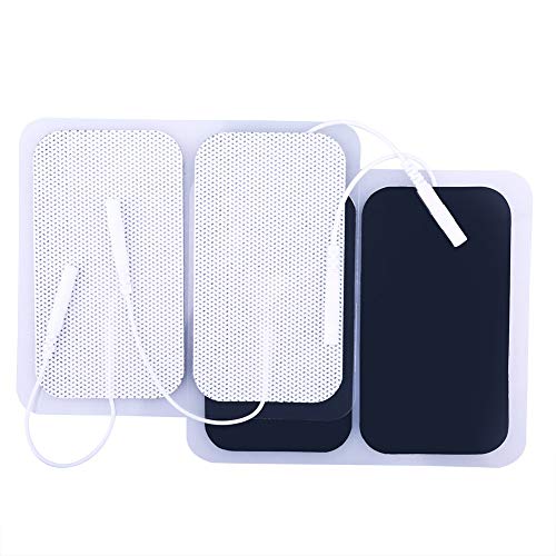 TENS Unit Pads, 40 Pcs 2x3.5 Inches TENS Unit Replacement Pads, Large Rectangular Electrodes Pads for Electrotherapy EMS Massager