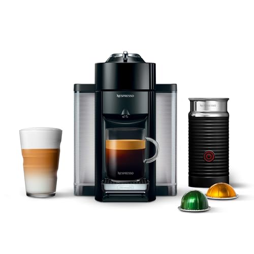 Nespresso by De'Longhi ENV135BAE Coffee and Espresso Machine Bundle with Aeroccino Milk Frother, Black